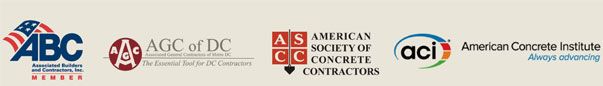Hardesty Concrete Construction Inc. is a proud member of Associated Builders and Contractors, Inc., AGC of DC, American Society of Concrete Contractors, American Concrete Institute